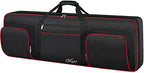 SNIGJAT 76 Key Keyboard Case Soft (Interior: 48.4"x 18"x6.1"), Padded Piano Case with Handle and Adjustable Shoulder Straps, Keyboard Gig Bag with 3 Pockets for Instrument Parts and Accessories