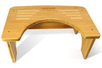 Squat Toilet Stool for Adults,Bamboo Poop Stool for Bathroom Sturdy and fits Easily,Waterproof and Non Slip Squat Stool Adult Bamboo Toilet Stool, 450 lbs Capability(7" Natural Color)