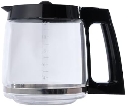 Replacement 12-Cup Glass Carafe for Cuisinart Coffee Maker (fits DCC-1200PRC CHW-12, CHW-12P1, DCC-1100BK, DCC-1200, DCC-2650, DGB-550BK, DGB-550BK1 DGB-625BC, DGB-700BC, SS-12)