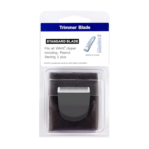 Professional Peanut Clipper/Trimmer Snap On Replacement Blades #2068-300 - Compatible with Wahl Peanut Hair Clipper/Trimmer, 2 Pack Black