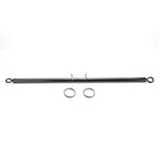 Adjustable Pilates Expandable Spreader Bar Set with 4 Adjustable Fur Straps Sports Aid Training Fitness Gear(Black+Pink Kit)