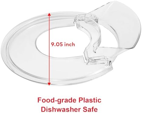 Pouring Shield for KitchenAid 4.5-5 Quart Tilt-Head Stand Mixer (Fits Stainless Steel, Glass, Ceramic Bowls), Splash Guard with Removable Pouring Chute, Mixer Accessories and Attachments