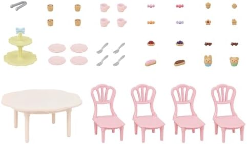 Calico Critters Sweets Party Set - The Perfect Dollhouse Accessories to Host a Tea Party for Your Critters!