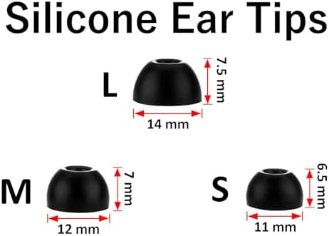 for Soundcore Space A40 P3i P20i P30i P40i Ear Tips Kit Memory Foam Double Flange Replacement Eartips Earbuds Fit in Case Compatible with Soundcore Sport X10 X20 Life A1 Black 9 Pairs