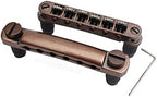 Guyker Guitar Tune-O-Matic Bridge and Stop Bar Tailpiece Combo Replacement Compatible with LP SG EPI 6 String Electric Guitar(GS001 + GM005, bronze)