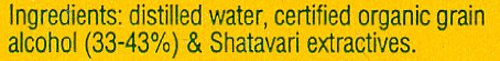 Herb Pharm Certified Organic Shatavari Liquid Extract for Female Reproductive System Support - 1 Ounce