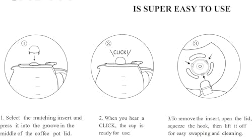 Replacement Coffee Pot, Only Compatible for Cuisinart Coffee Maker DCC1220BKS， NOT for Other brand or other models.