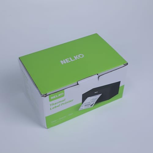 Nelko Bluetooth Thermal Shipping Label Printer, Wireless 4x6 Shipping Label Printer for Shipping Packages, Support Android, iPhone and Windows, Widely Used for Amazon, Ebay, Shopify (Black)