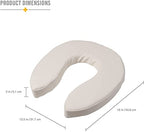 DMI Raised Toilet Seat Toilet, Toilet Seat Riser, FSA HSA Eligible Seat Cushion and Toilet Seat Cover to Add Extra Padding to The Toilet Seat While Relieving Pressure, 2 Inch Pad, White
