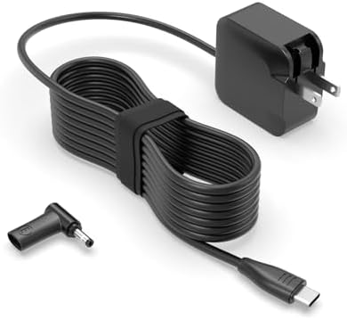 Laptop Charger for Lenovo, Ultra Compact (40% Smaller), Universal Replacement, USB C & Round Connector, 65W, 45W