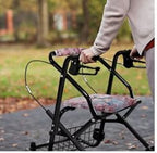 LedBack Mobility Scooter Accessories for 3 Pcs, Durable Rollator Walker Seat and Backrest Covers Cherry Blossom Hummingbirds Under Seat Rollator Walker Bag for Seniors