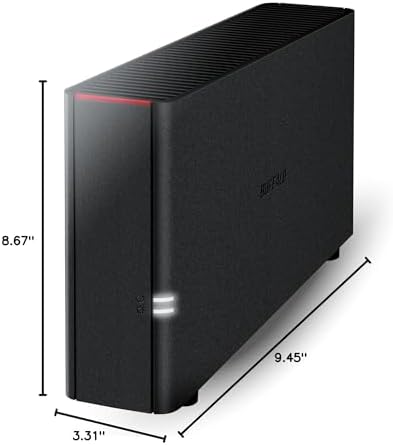BUFFALO LinkStation 210 2TB 1-Bay NAS Network Attached Storage with HDD Hard Drives Included NAS Storage That Works as Home Cloud or Network Storage Device for Home