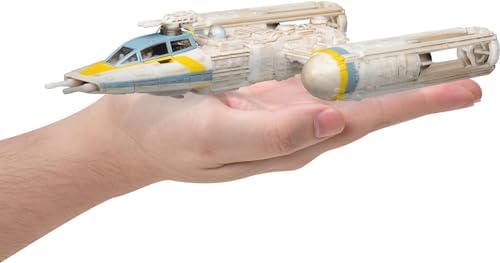 STAR WARS Micro Galaxy Squadron Gold Leader's Y-Wing - 5-Inch Starfighter Class Vehicle with 1-Inch Jon Vander & R2-BHD Micro Figure Accessories