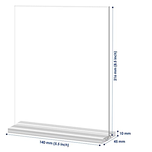 newnewshow 8.5x11 Acrylic Sign Holder 3 Pack Vertical Double-Sided Display (Optional 8.5x11 8.5x5.5 5x7 Horizontal and Vertical)…