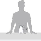 Amazing Abby - Droply - Plastic Pitcher (64 oz, 2 Quart), Clear Water Pitcher with Lid, Fridge Jug, BPA-Free, Shatter-Proof, Great for Iced Tea, Sangria, Lemonade, Juice, Milk, and More