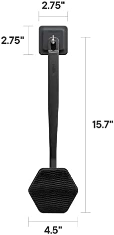 Tooletries - Silicone Back Scrubber with Hook - Exfoliating Shower Brush, Back Washer for Men, Durable Back Brush with Long Handle - Long Lasting Bath & Shower Accessories - Charcoal