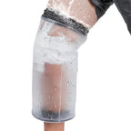 Allhercom Knee Cast Cover for Shower, Watertight Knee Shower Protector after Surgery, Waterproof Shower Cover for Knee Replacement Recovery, Fit Knee Circumference 11.8" to 20.8"