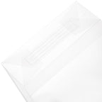 Cididu 40 Pieces Clear Gift Bags with Handles, White Frosted PVC Candy Bags Valentine's Day, Reusable Translucent Wrap Tote Boutique Bags for Wedding Shopping Party 8''x3''x10'', Tear Resistant