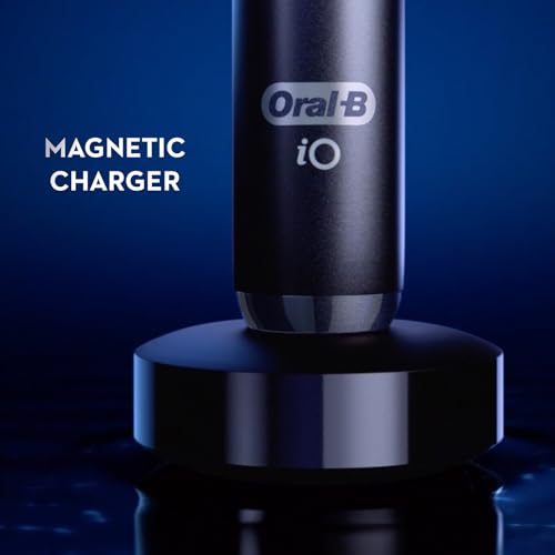 Oral-B iO Deep Clean + Protect Rechargeable Electric Toothbrush, Black with a iO Series 7 Toothbrush, 2 Replacement Brush Heads, and a Charging Travel Case
