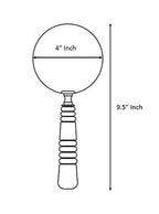 Deconoor 10X Handheld Magnifying Glass Lens, Antique Brass Magnifier, Fine Print Reading, Inspection, Coin & Stamp, Astrologer, Science, Low Sight Elderly, with Wooden Handle, Collectible Décor Gift