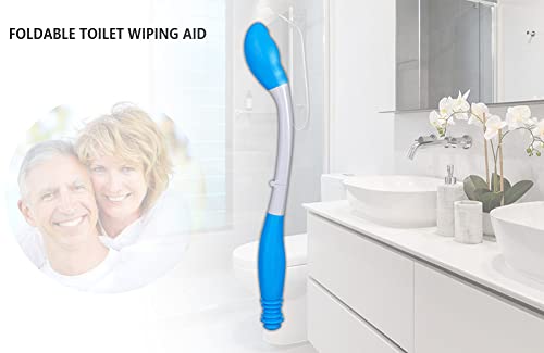 Foldable Long Reach Comfort Wiper - Bottom Wiping Aid - Butt Wiper Self Wipe Assist Toilet Aids Wand - Ideal Daily Living Bathroom Aid for Limited Mobility