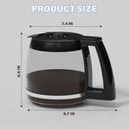 14-CUPS Coffee Maker Glass Carafe Replacement Pot Compatible with Cuisinart Coffee Machine DCC-2200RC, DCC-2200, DCC-3200, DCC-3200P1, DCC-3200FR, DCC-2600, DCC-2800, DCC-1800FR, CBC-7400, CBC-7000PC