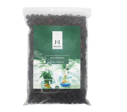 Malifea 10LBS Leca Expanded Clay Pebbles Hydroponics Supplies for Indoor Garden Plants