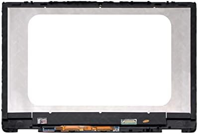 LCDOLED Replacement for HP Chromebook x360 14b-cb0033dx 14.0 inches WXGA 1366x768 LCD Display Touch Screen Digitizer Assembly Bezel with Touch Board