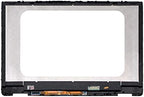 LCDOLED Replacement for HP Chromebook x360 14b-cb0033dx 14.0 inches WXGA 1366x768 LCD Display Touch Screen Digitizer Assembly Bezel with Touch Board