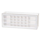 IRIS USA Plastic Storage Drawers, Made in USA, 26-Drawer Organizer Cabinet, Stackable Teacher Toolbox for Crafts, Beads, Stickers, Hardware, Nuts & Bolts, Scrapbook Supplies, Building Bricks – White