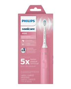 Philips Sonicare 4100 Electric Rechargeable Power Toothbrush, Pink, with Genuine Philips Sonicare Optimal Plaque Control Replacement Toothbrush Heads, White, 3 Pack