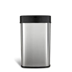 NINESTARS DZT-50-28 Automatic Touchless Motion Sensor Rectangular Trash Can, 13 Gal, Black Trim