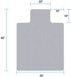New Chair Mat for Carpet Floor Low Pile Office and Home Use Thick and Sturdy Transparent Desk Chair mat for Carpets Size 36" X 48" with Lip