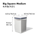 OXO Good Grips POP Container - Airtight Food Storage - Big Square Medium 4.4 Qt Ideal for 5lbs of flour or sugar