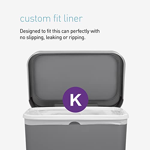 simplehuman Code K 200 Count, Genuine Custom Fit Liners, Drawstring Trash Bags in Dispenser Packs, 35-45 Liter / 9-12 Gallon, White