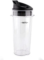 Anbige Replacement Parts for Ninja Blender, 16oz Cup with Lid Compatible with Ninja BL770 BL660 BL810 QB3000 All Pro 4 Tab Blenders (2 cups + 2 sip&seal lids)
