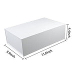 YINUOYOUJIA Large Gift Box with Lid,14"x9"x4.5" Magnetic Gift Box with Ribbon,Cards and Envelopes for Presents,Great for Wedding,Birthdays,Crafting,Gift Packaging (white)