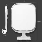 TAILI Shower Mirror Fogless for Shaving, Anti Fog Shaving Mirror with Razor Holder NO-Drilling,Removable,Shatterproof & Waterproof,Wall Mounted Bathroom Accessories with Powerful Suction(White)