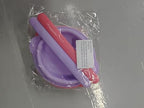 2Pcs Silicone Wax Warmer Liner, Silicone Wax Bowl for Wax Warmer, Non-Stick Wax Melt Warmer Wax Pot Replacement, Reusable Wax Melt Liner with 2 Pcs Wax Spatula Sticks for Hair Removal (Purple, Pink)