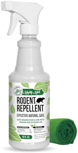 Mighty Mint Mouse Repellent Pouches & Rodent Repellent Spray Bundle