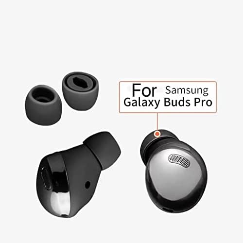 6Pair Upgraded Eartips Set with Dust Gaurd Net for Galaxy Buds Pro Earbuds,Replacement Silicone Ear Tips for Samsung Galaxy Buds Pro(SM-190) Fit in Charging Case-Black