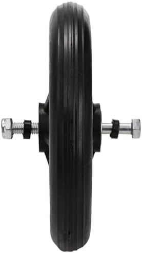 4 Pack Wheel Replacement, 6 Inch Anti-Slip Solid Caster Roller Wheels for Walkers, Heavy-Duty Office Wheelchair Front Wheel Accessories, Safe Rolling for all Floors, Black