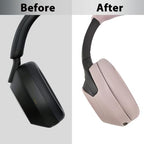 Adhiper 3Sets Silicone Sweat Case Cover for Sony WH-1000XM4 WH-1000XM3 Headphones, XM4 Covers Accessories with Washable Silicone Ear Pads Covers & Headband Cover & Ear Cups Covers - Smoky Pink