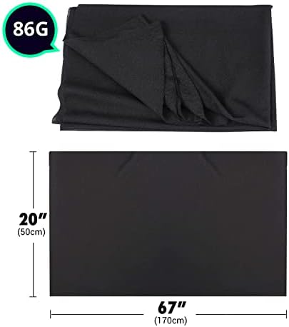 Facmogu Speaker Grill Cloth, 67"x20" Speaker Cloth Speaker Cover Fabric Stereo Mesh Fabric Replacement for Home Speakers, Stage Audio Speakers and Vintage Carpet Subwoofer Repair - Black Mesh Fabric