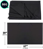 Facmogu Speaker Grill Cloth, 67"x20" Speaker Cloth Speaker Cover Fabric Stereo Mesh Fabric Replacement for Home Speakers, Stage Audio Speakers and Vintage Carpet Subwoofer Repair - Black Mesh Fabric
