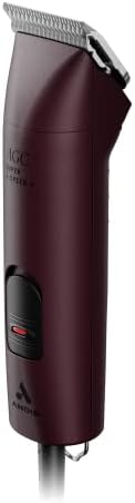 Andis 23375 Professional UltraEdge Super 2-Speed Detachable Blade Clipper – Rotary Motor with Shatter-Proof Housing, Runs Calm & Silent, 14-Inch Cord - for All Coats & Breeds - 120 Volts, Burgundy