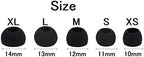 Ear Tips Compatible with Anker Soundcore P2 / P3, Silicone Ear Buds Ear Cap Ear Plug Eartips Replacement for Soundcore Life P3 / Soundcore Life P2, XS/S/M/L/XL 5 Size 5 Pairs, Black