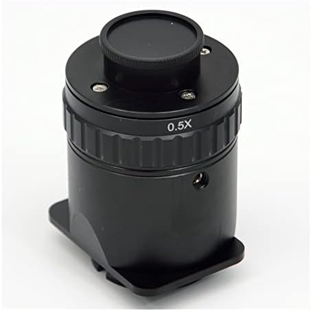 Microscope Accessories Kit 1/2X Adapter Lens 38mm C-Mount Trinocular Stereo Microscope Tube for Digital Camera Focusing Microscope Slides