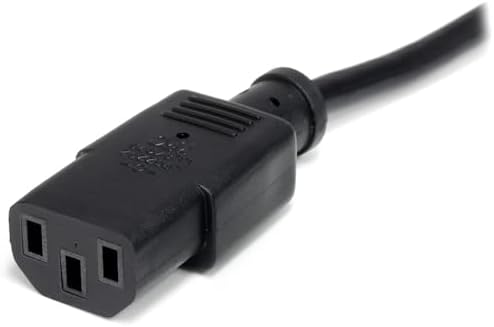 StarTech.com 20ft (6m) Computer Power Cord, NEMA 5-15P to C13, 10A 125V, 18AWG, Black Replacement AC Power Cord, Printer Power Cord, PC Power Supply Cable, Monitor Power Cable - UL Listed (PXT10120)