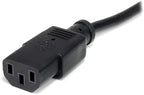 StarTech.com 20ft (6m) Computer Power Cord, NEMA 5-15P to C13, 10A 125V, 18AWG, Black Replacement AC Power Cord, Printer Power Cord, PC Power Supply Cable, Monitor Power Cable - UL Listed (PXT10120)